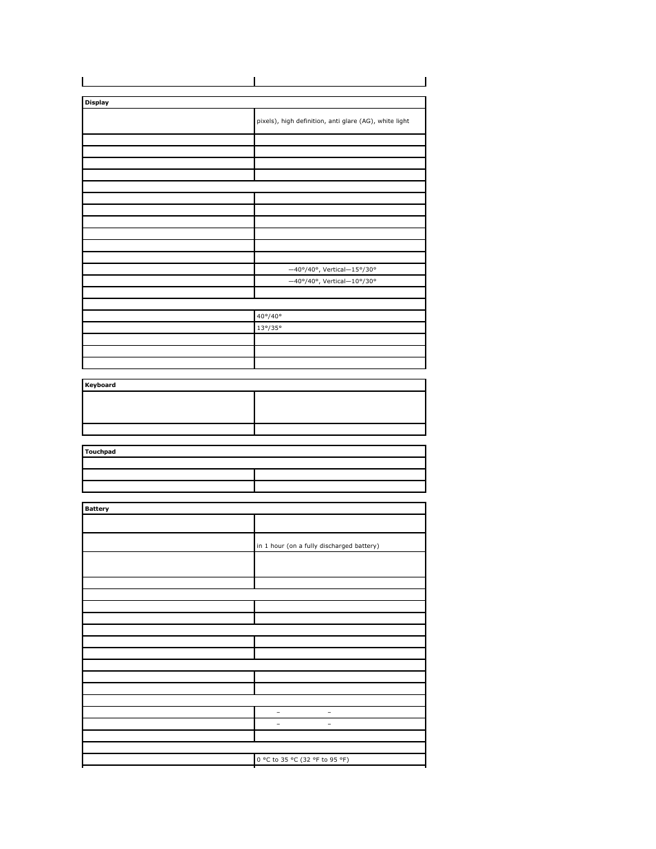 Display, Touchpad, Keyboard | Battery | Dell Latitude 2110 (Mid 2010) User Manual | Page 28 / 31