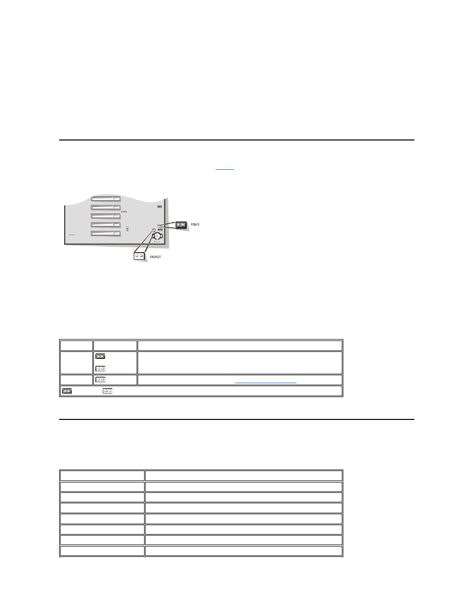 System board labels, System board jumpers | Dell OptiPlex GX300 User Manual | Page 38 / 91