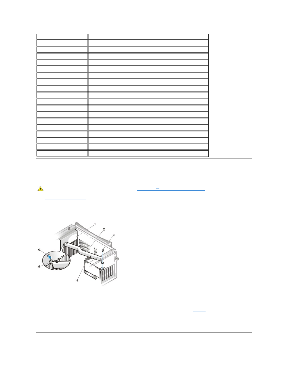 Removing and replacing the agp card brace | Dell OptiPlex GX300 User Manual | Page 39 / 91