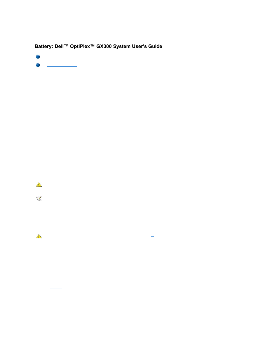 Battery: dell™ optiplex™ gx300 system user's guide | Dell OptiPlex GX300 User Manual | Page 4 / 91