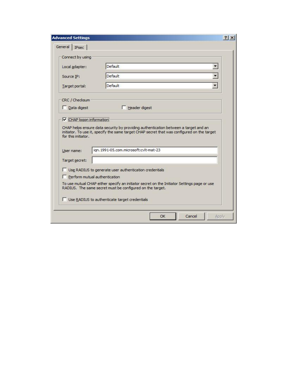 Figure 6: chap logon information | Dell PowerVault DL2100 User Manual | Page 13 / 14