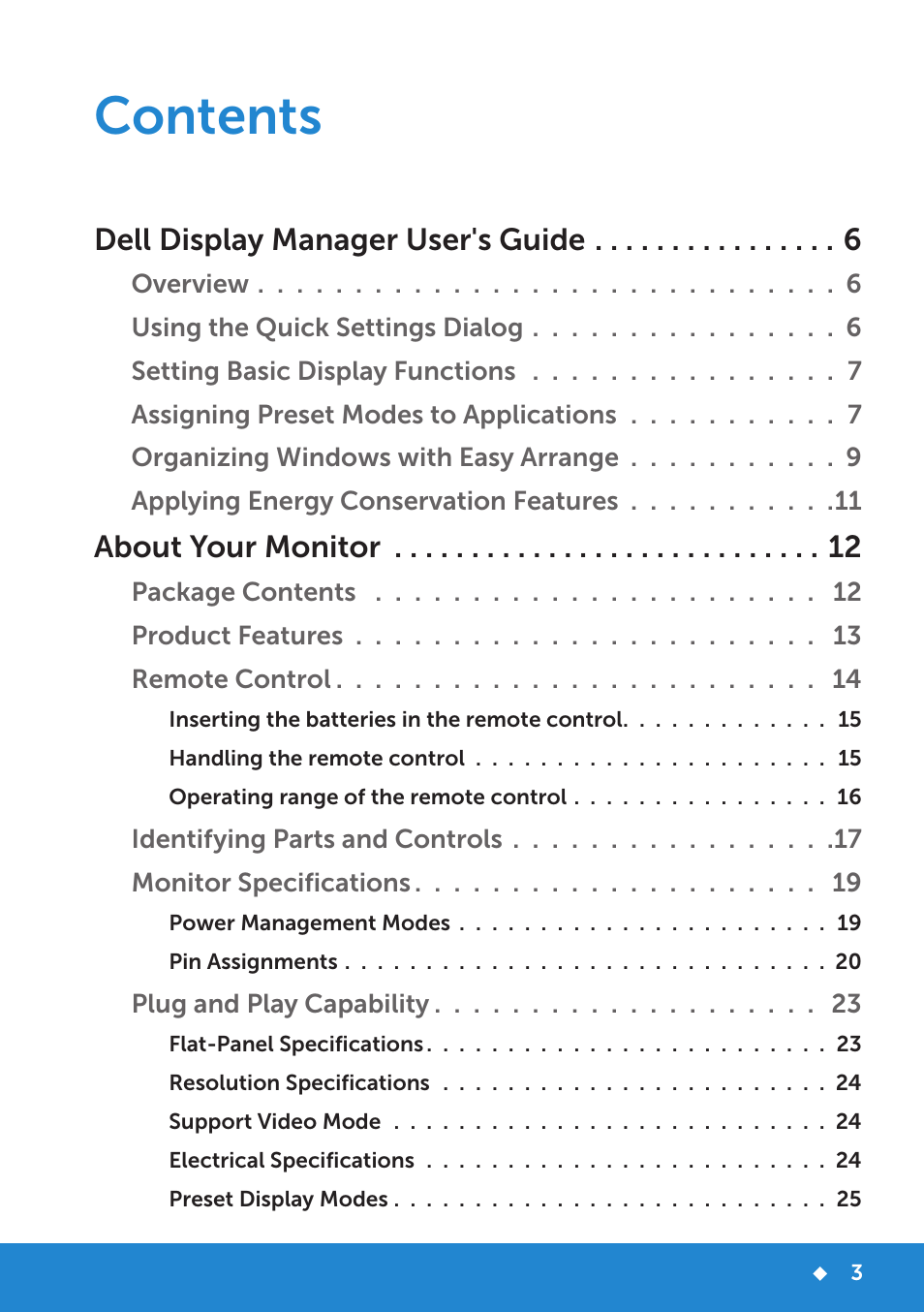 Dell E5515H Monitor User Manual | Page 3 / 69