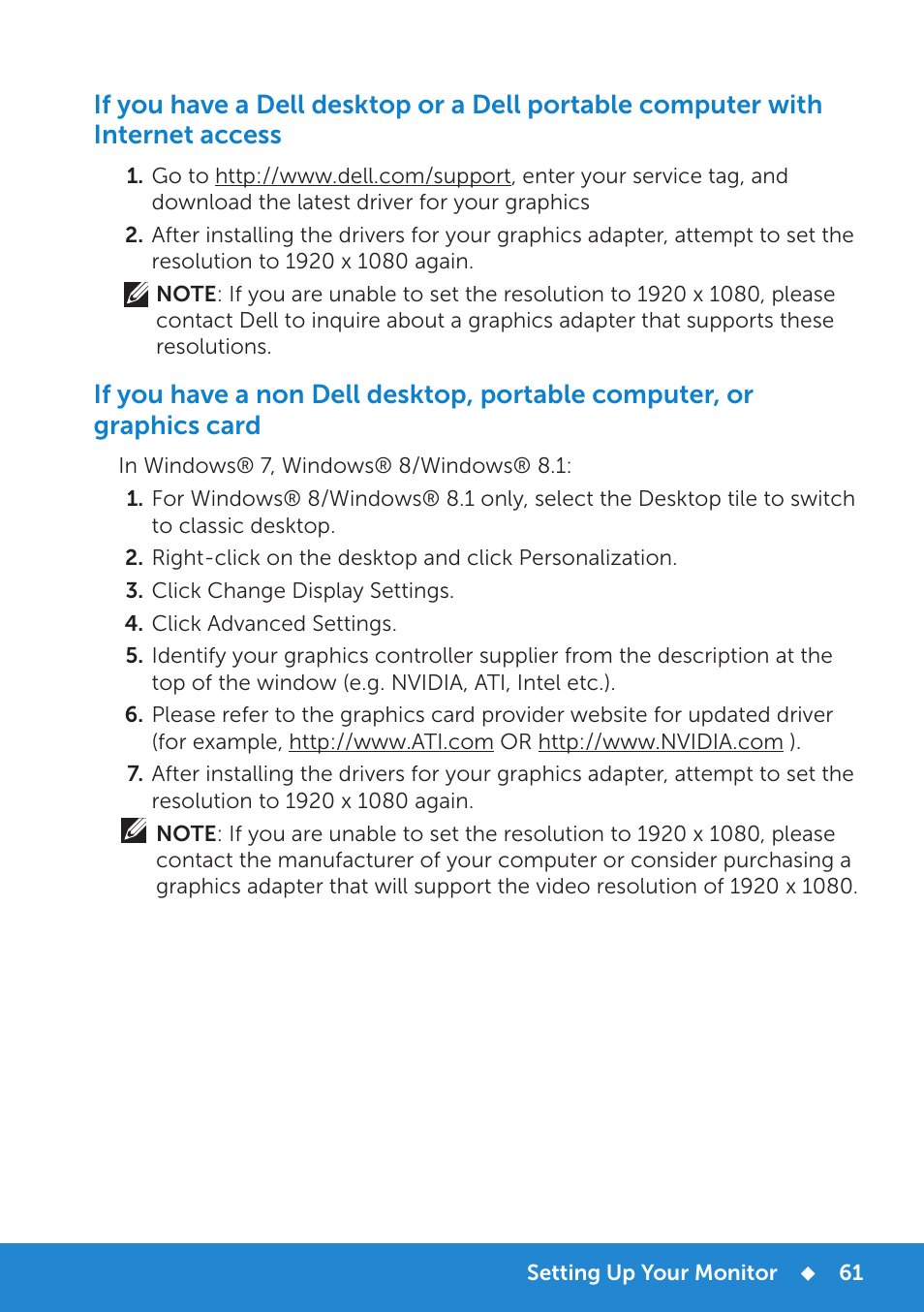 Dell E5515H Monitor User Manual | Page 61 / 69