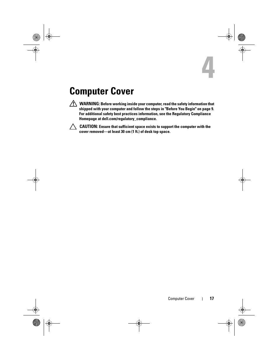 Computer cover | Dell Inspiron 660 (Early 2012) User Manual | Page 17 / 110