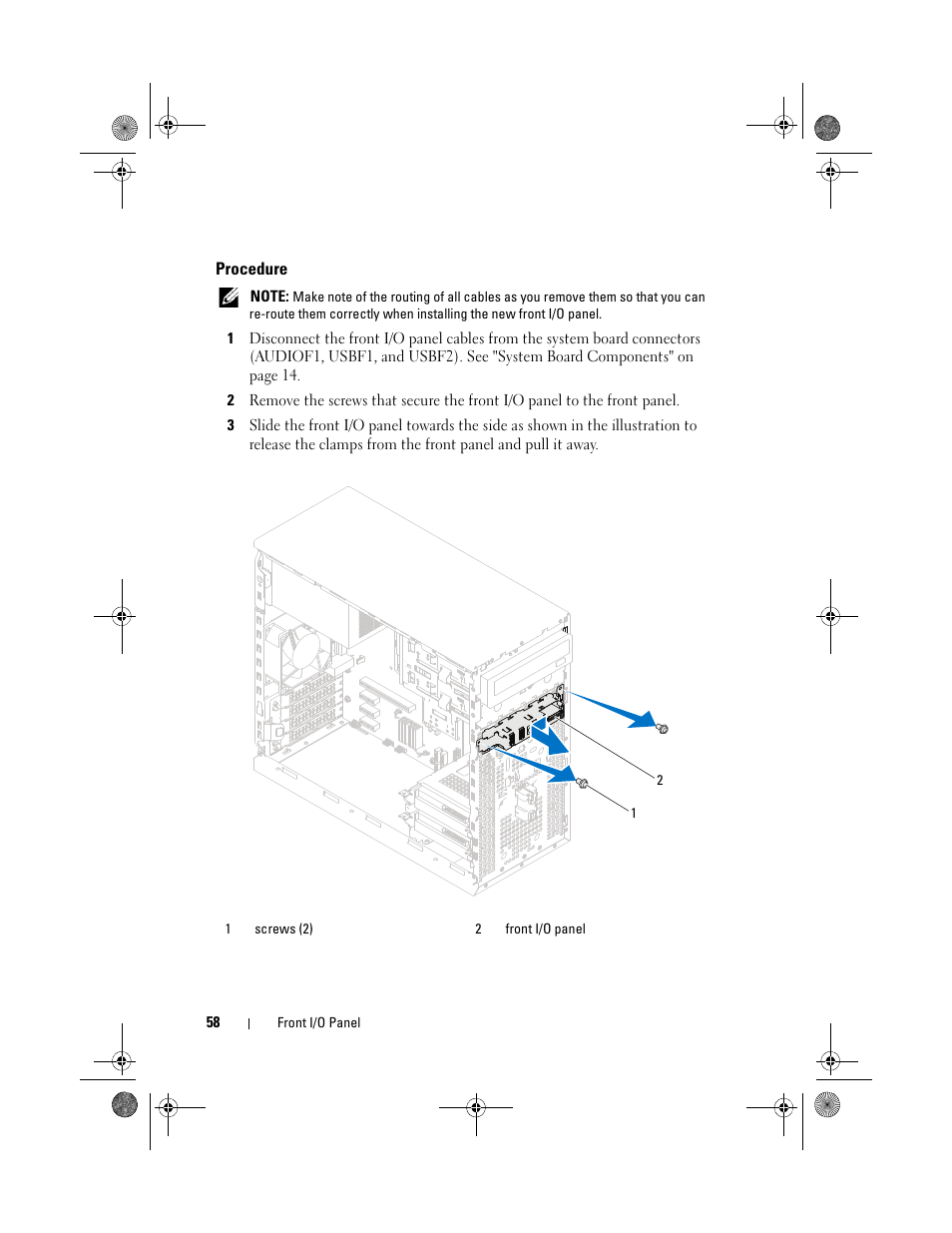 Procedure | Dell Inspiron 660 (Early 2012) User Manual | Page 58 / 110