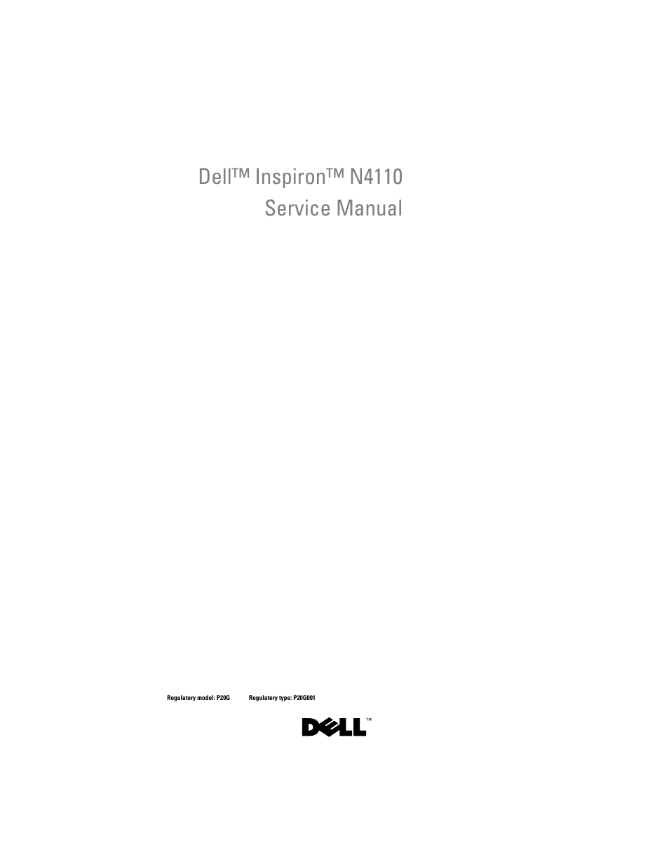 Dell Inspiron 14R (N4110, Early 2011) User Manual | 106 pages