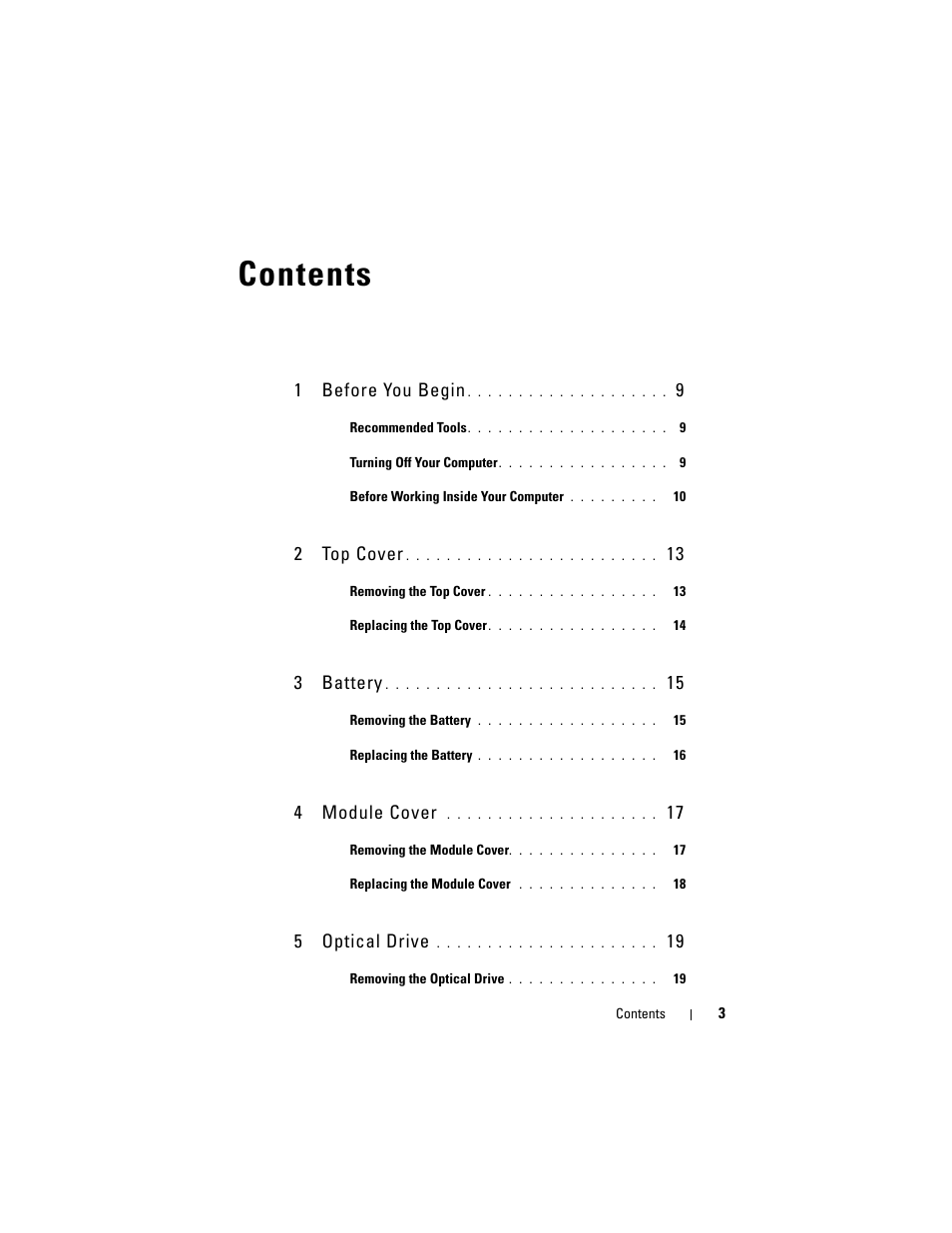 Dell Inspiron 14R (N4110, Early 2011) User Manual | Page 3 / 106