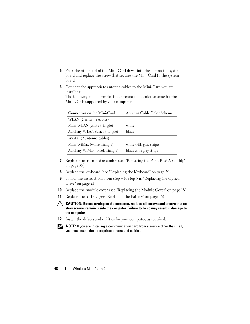 Dell Inspiron 14R (N4110, Early 2011) User Manual | Page 48 / 106