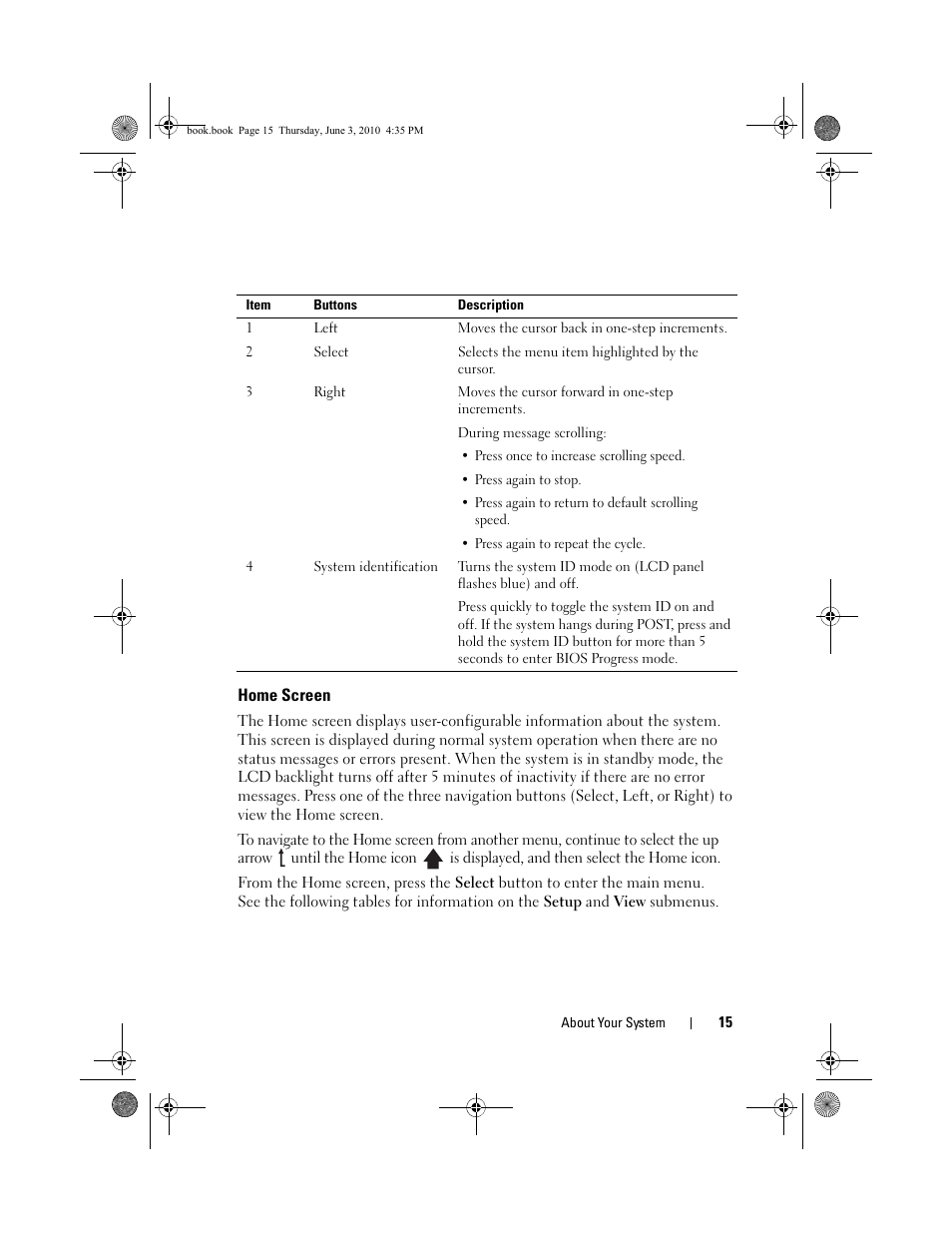 Home screen | Dell PowerEdge R715 User Manual | Page 15 / 190
