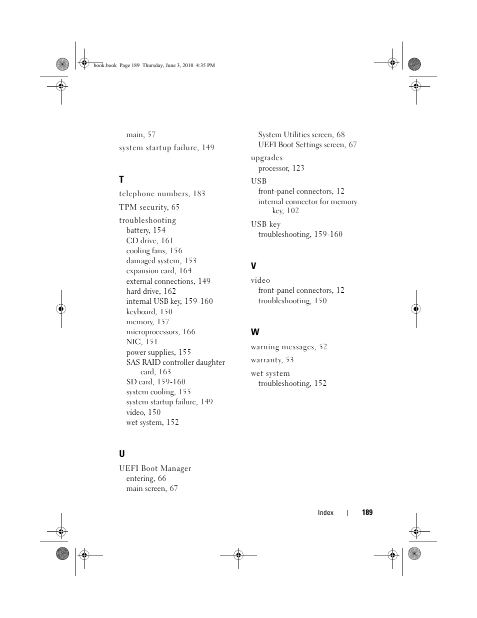 Dell PowerEdge R715 User Manual | Page 189 / 190