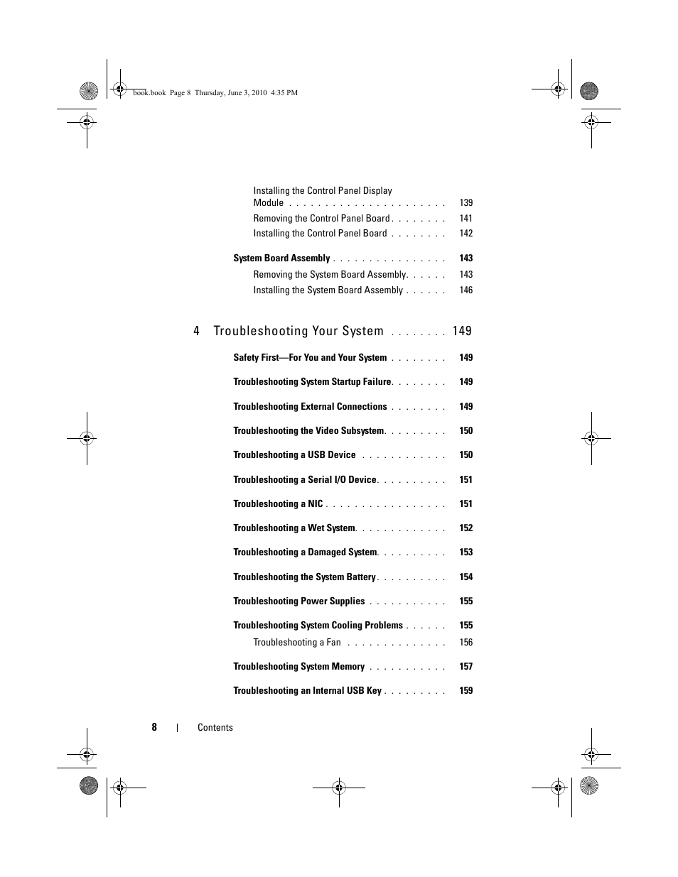 4 troubleshooting your system | Dell PowerEdge R715 User Manual | Page 8 / 190
