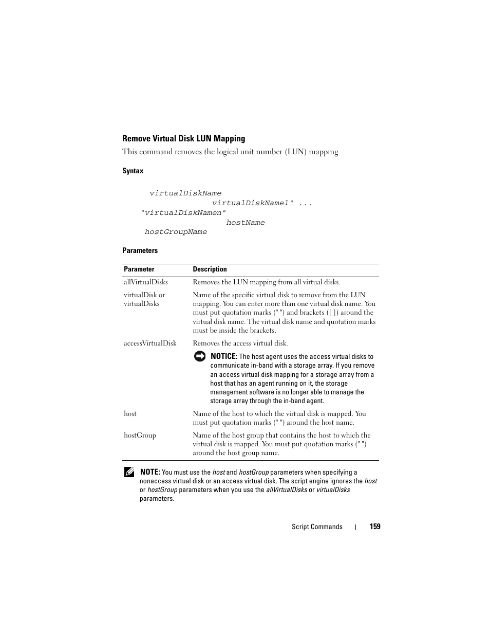 Remove virtual disk lun mapping | Dell PowerVault MD3000i User Manual | Page 159 / 246