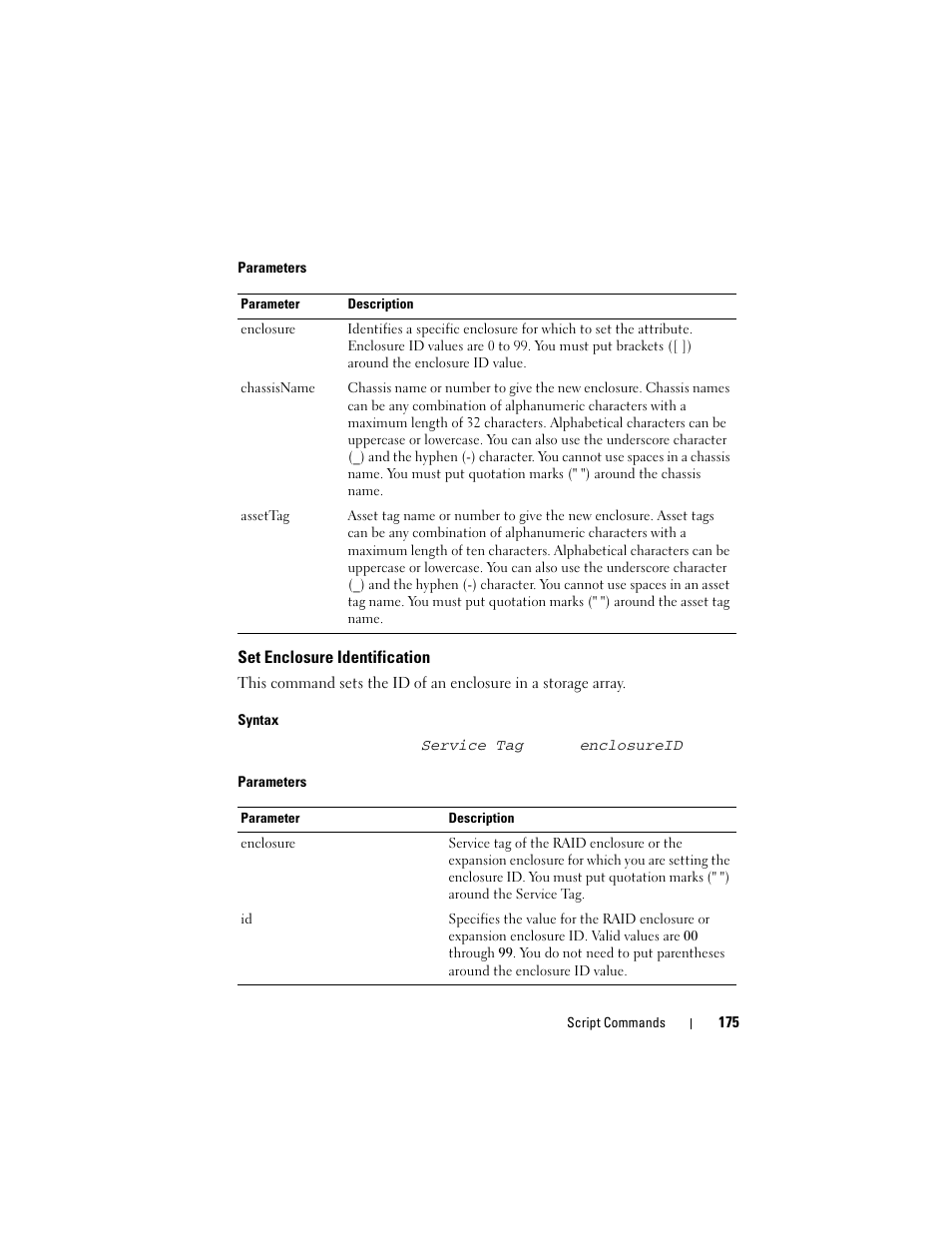 Set enclosure identification | Dell PowerVault MD3000i User Manual | Page 175 / 246