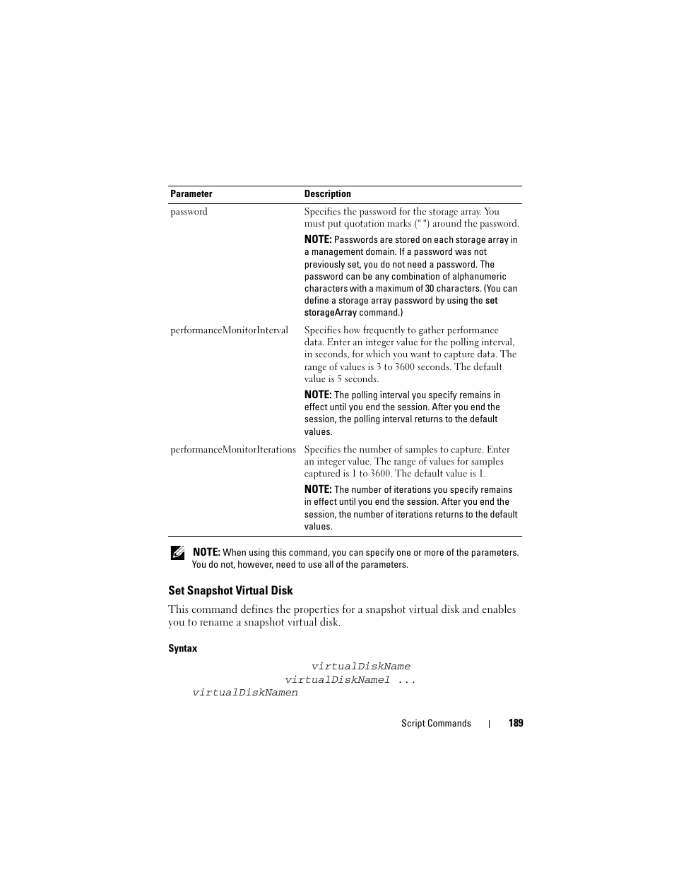 Set snapshot virtual disk | Dell PowerVault MD3000i User Manual | Page 189 / 246