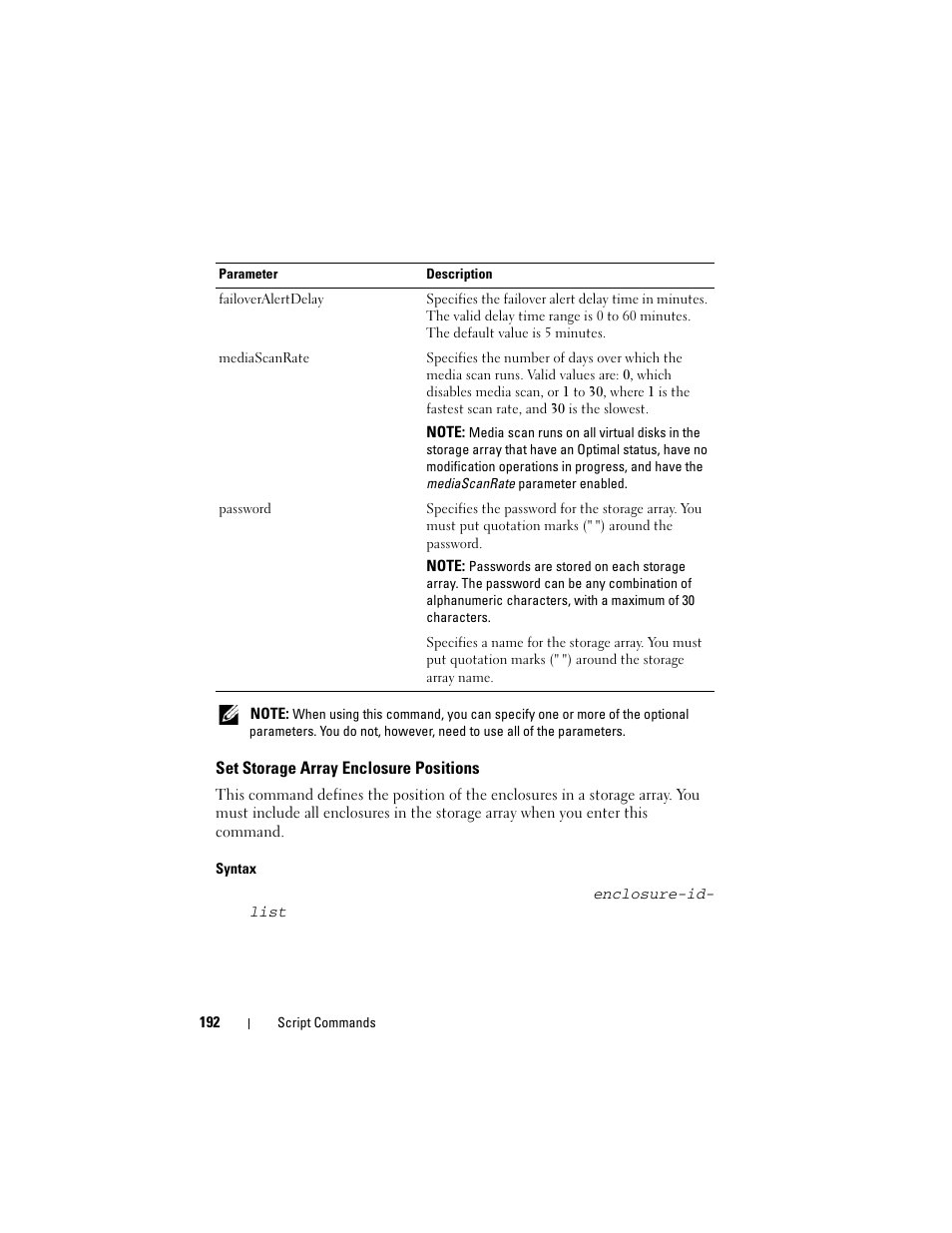 Set storage array enclosure positions | Dell PowerVault MD3000i User Manual | Page 192 / 246