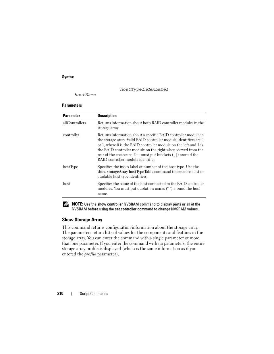 Show storage array | Dell PowerVault MD3000i User Manual | Page 210 / 246