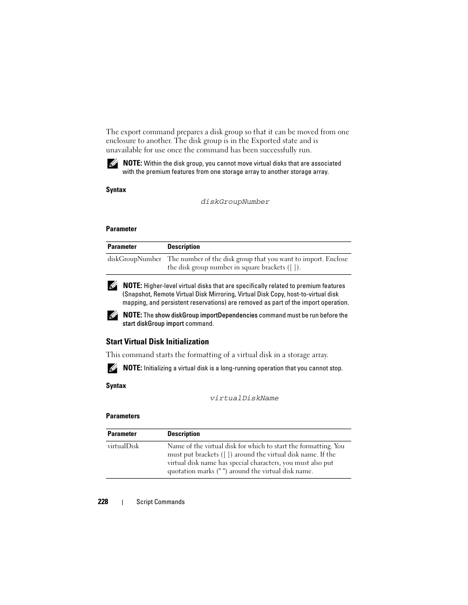 Start virtual disk initialization | Dell PowerVault MD3000i User Manual | Page 228 / 246