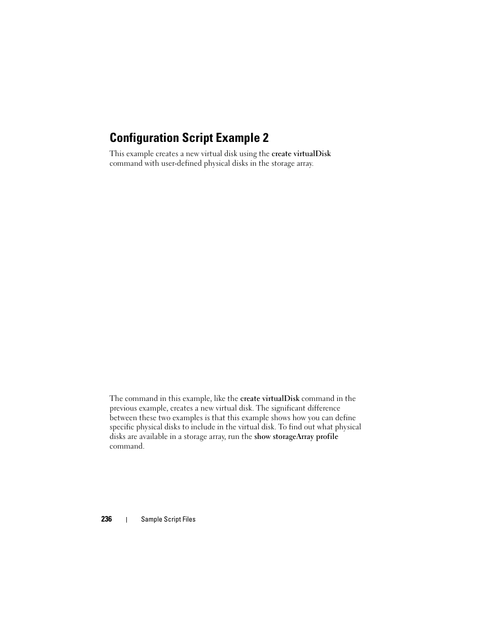 Configuration script example 2 | Dell PowerVault MD3000i User Manual | Page 236 / 246