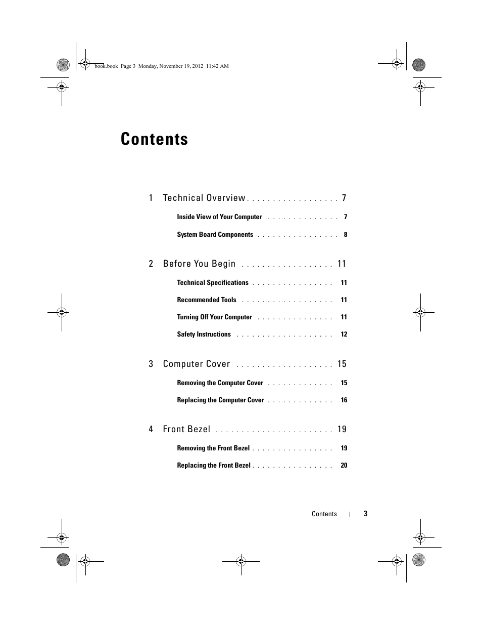 Dell Dimension 2010 User Manual | Page 3 / 78