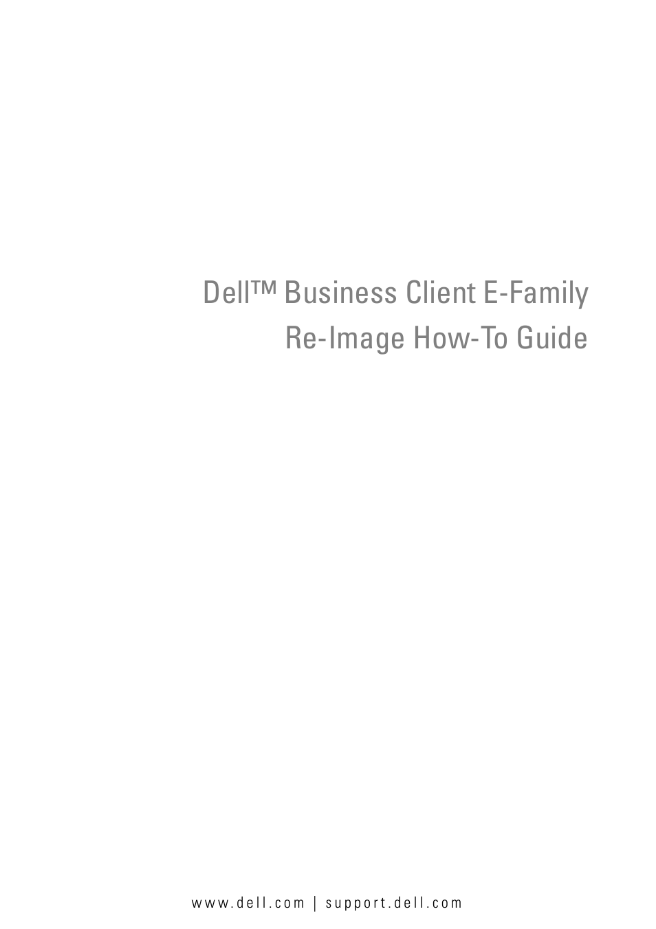 Dell Latitude E6400 XFR (Mid 2008) User Manual | 34 pages