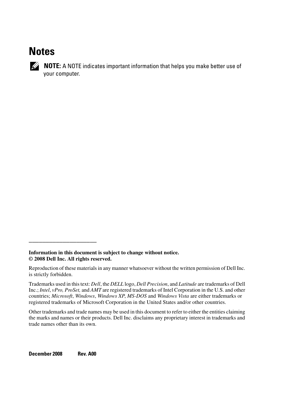 Dell Latitude E6400 XFR (Mid 2008) User Manual | Page 2 / 34