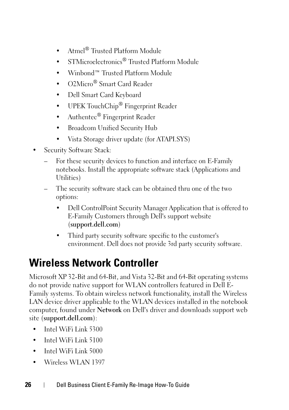 Wireless network controller | Dell Latitude E6400 XFR (Mid 2008) User Manual | Page 26 / 34