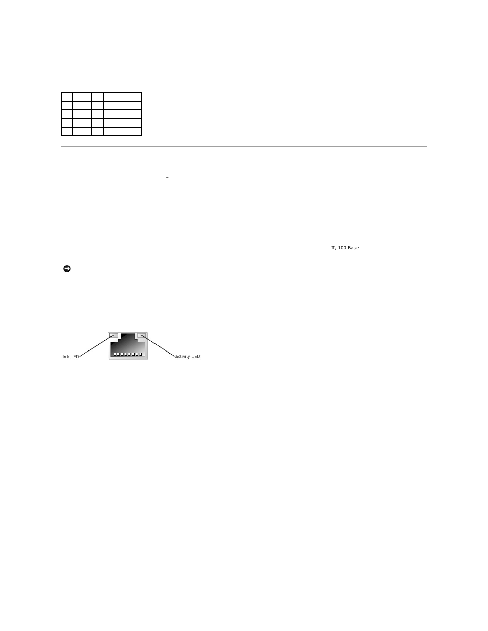 Integrated nic connectors, Table b, Network cable requirements | Dell PowerEdge 2650 User Manual | Page 8 / 43