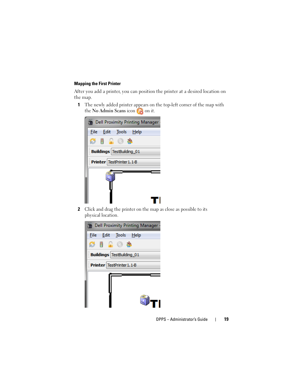 Mapping the first printer | Dell Proximity Printing Solution User Manual | Page 19 / 29