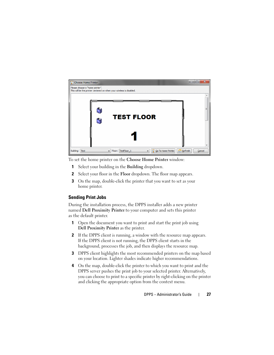 Sending print jobs | Dell Proximity Printing Solution User Manual | Page 27 / 29