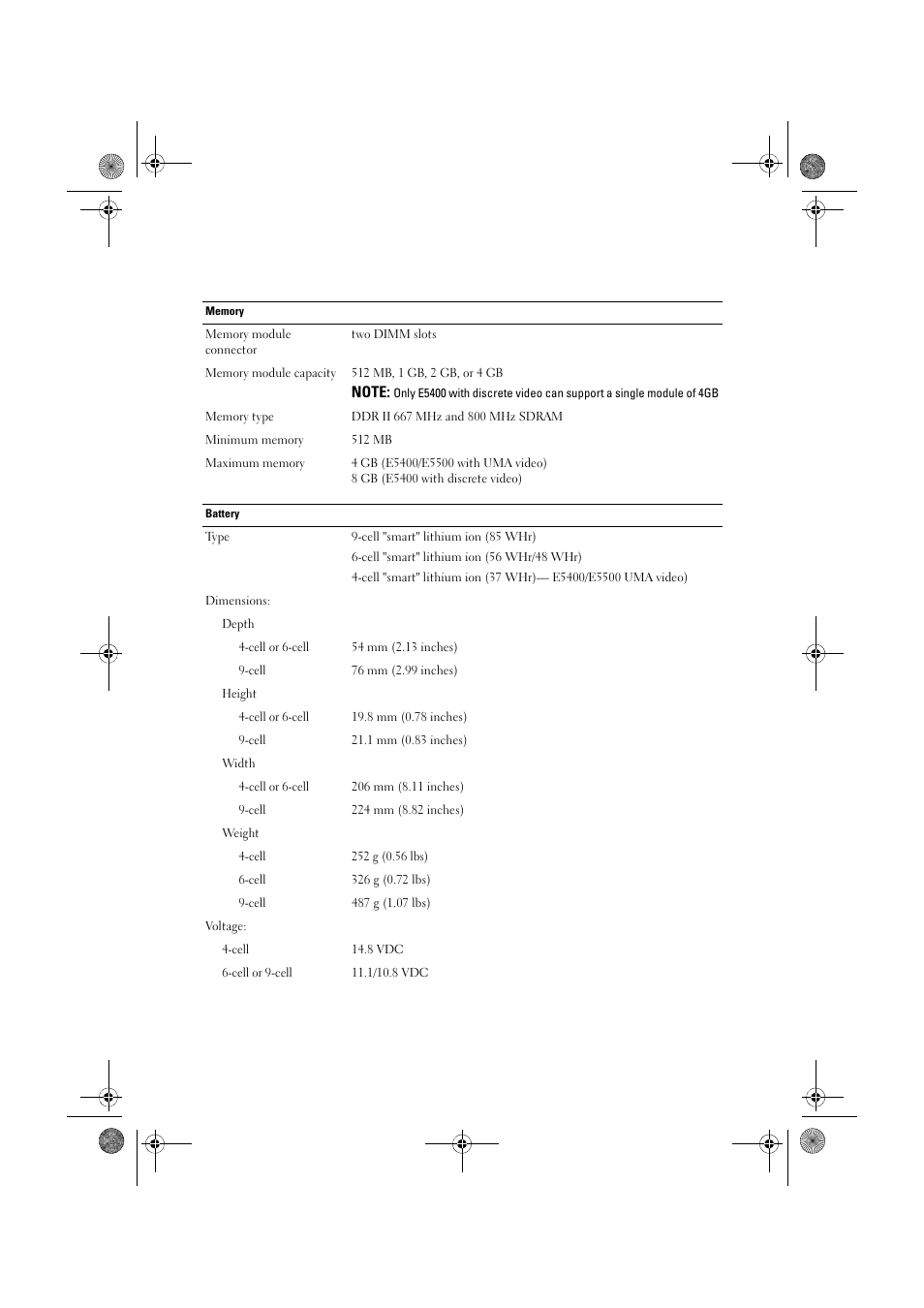 Dell Latitude E5400 (Mid 2008) User Manual | Page 7 / 10