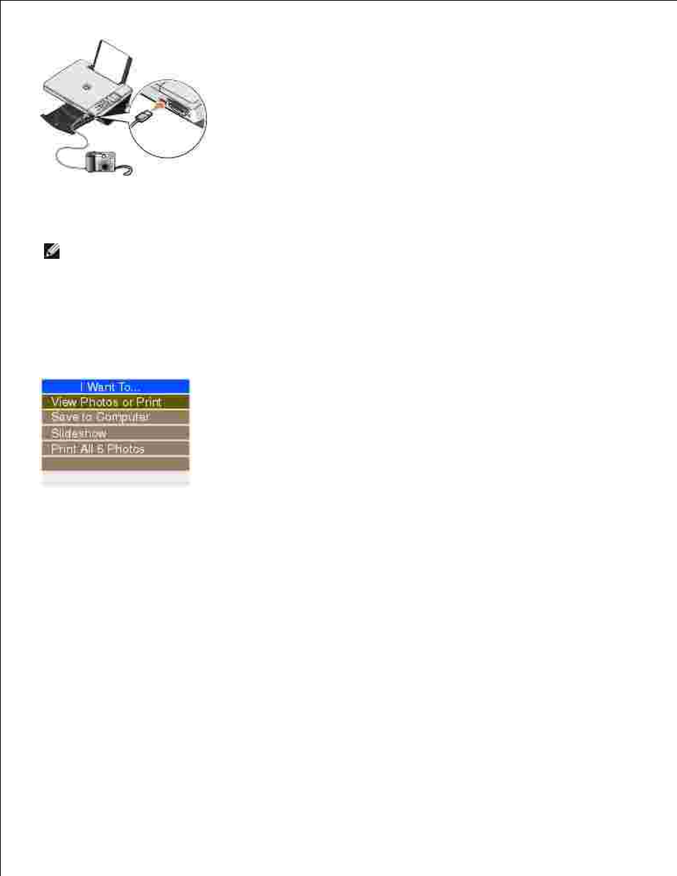Working with digital photos, Viewing or printing photos | Dell 942 All In One Inkjet Printer User Manual | Page 38 / 77