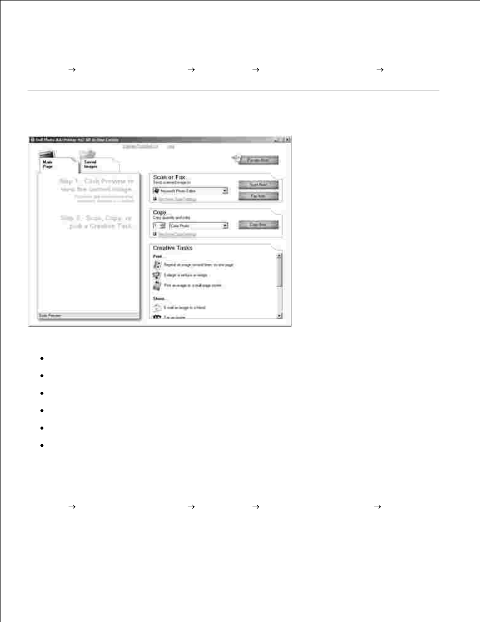 Using the dell all-in-one center | Dell 942 All In One Inkjet Printer User Manual | Page 43 / 77