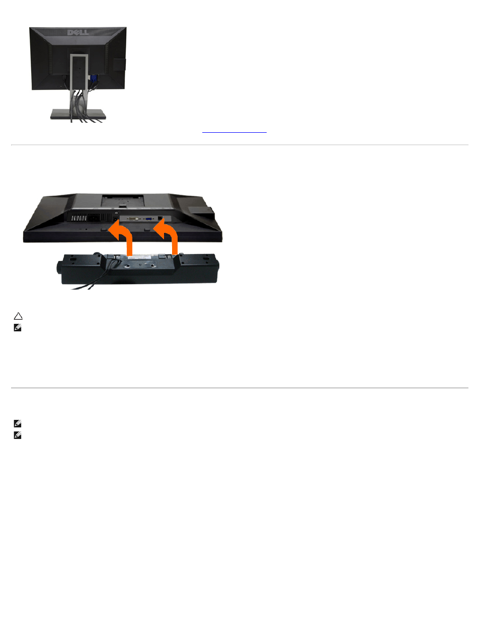 Attaching the soundbar (optio, Removing the stand, Nal) | Attaching the soundbar (optional) | Dell P2311H Monitor User Manual | Page 14 / 37