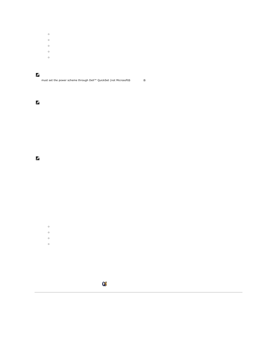 Power management modes, Standby mode, Selecting a power scheme | Setting battery alarms and actions, Completing the power management wizard | Dell Inspiron 300m User Manual | Page 40 / 53