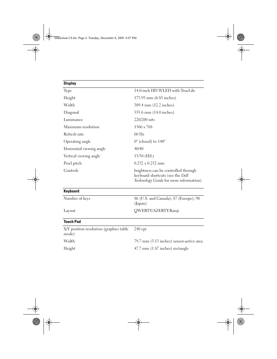 Dell Inspiron 1464 (Early 2010) User Manual | Page 4 / 8