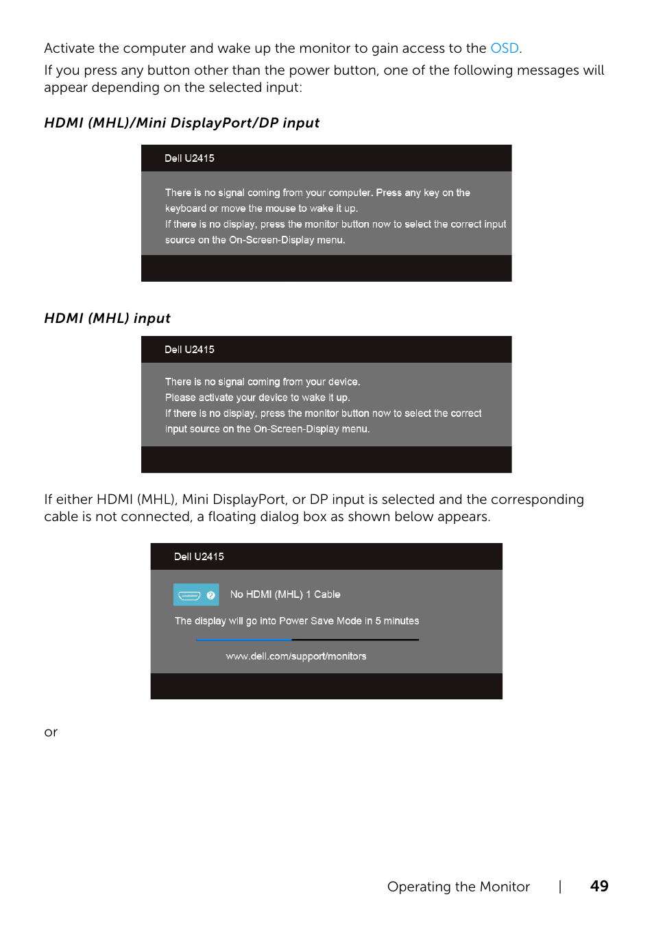Dell U2415 Monitor User Manual | Page 49 / 65