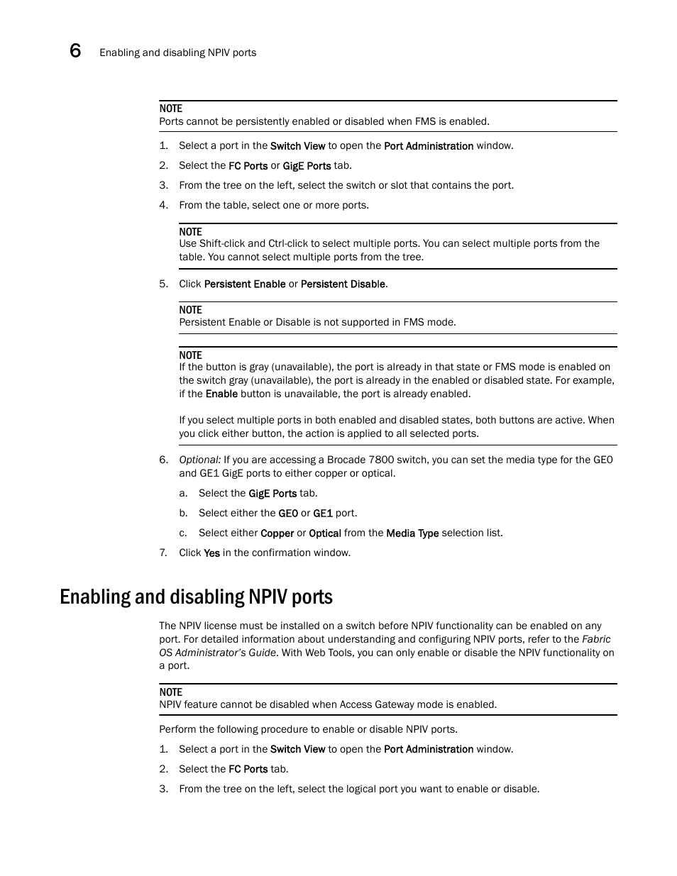 Enabling and disabling npiv ports | Dell POWEREDGE M1000E User Manual | Page 120 / 310