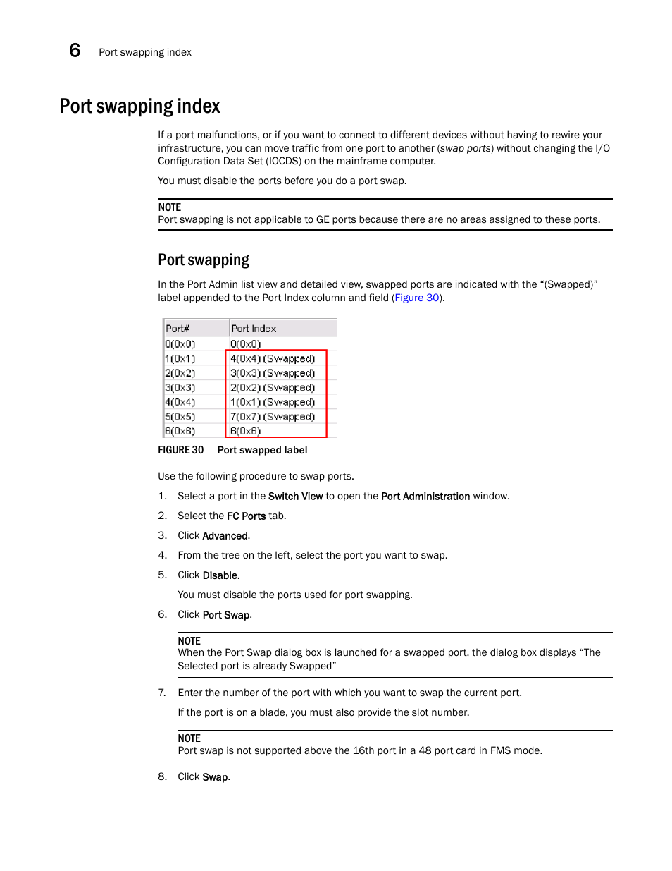 Port swapping index, Port swapping, Figure 30 | Port | Dell POWEREDGE M1000E User Manual | Page 124 / 310