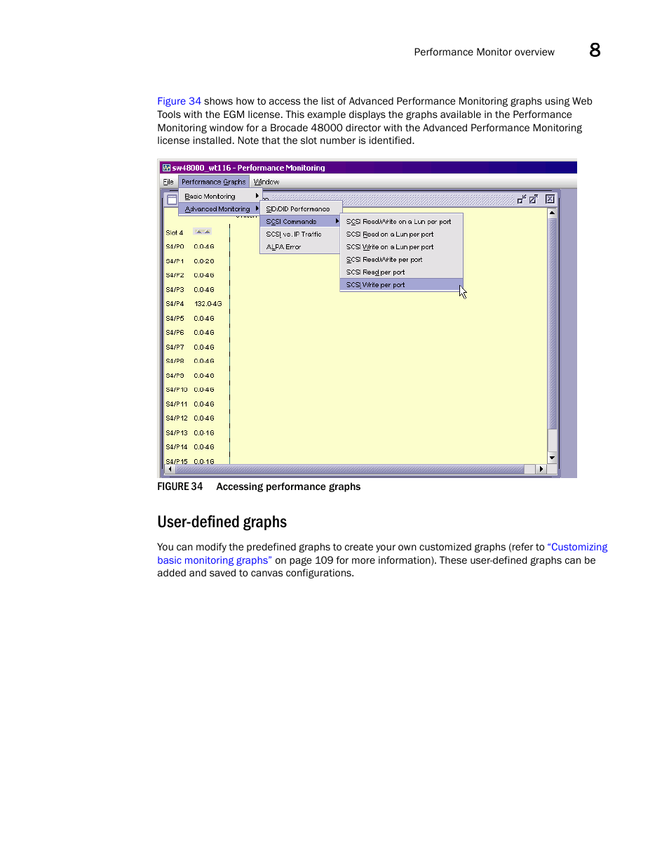 User-defined graphs, Figure 34, Accessing | Dell POWEREDGE M1000E User Manual | Page 135 / 310