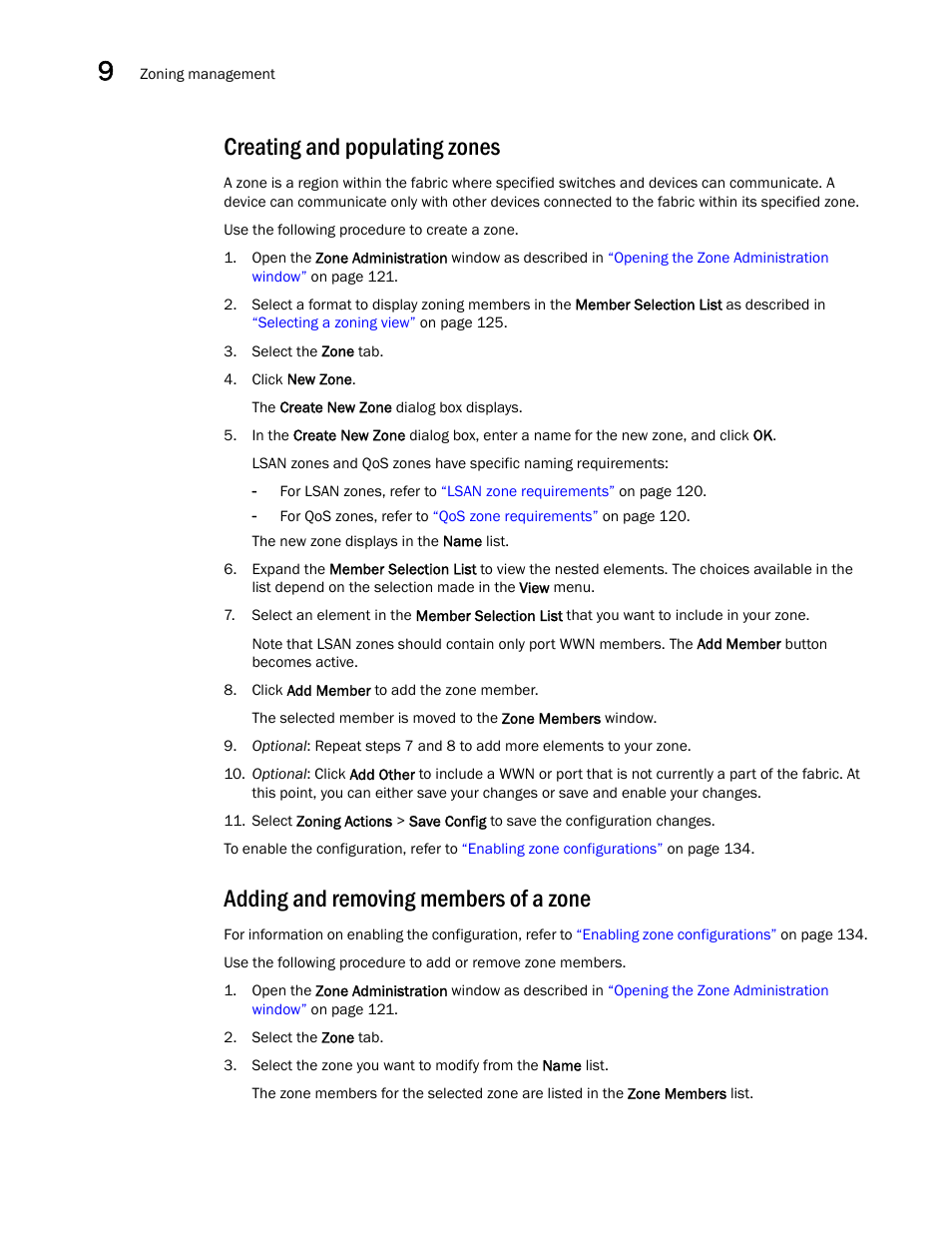 Creating and populating zones, Adding and removing members of a zone | Dell POWEREDGE M1000E User Manual | Page 156 / 310