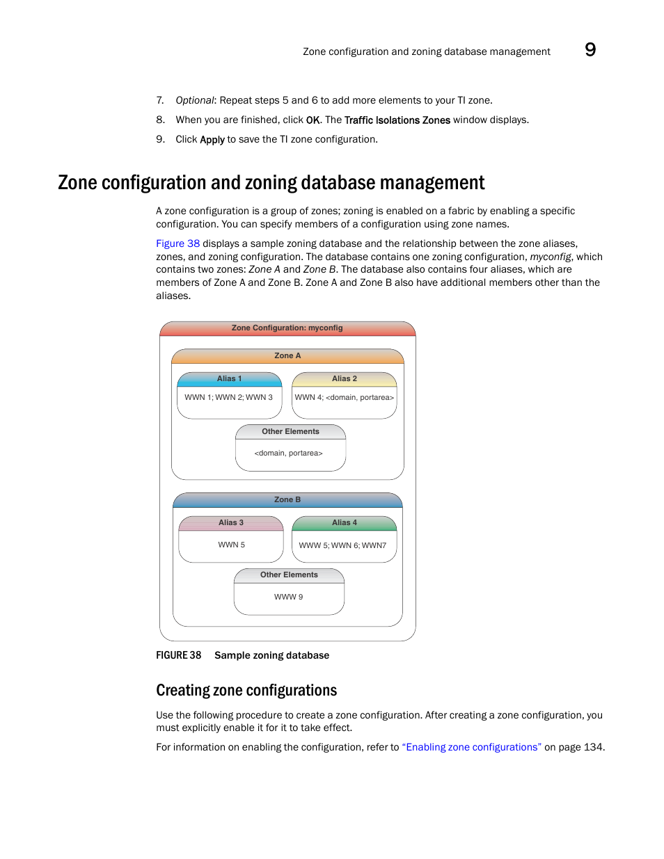 Zone configuration and zoning database management, Creating zone configurations, Figure 38 | Draft: brocade confidential | Dell POWEREDGE M1000E User Manual | Page 159 / 310