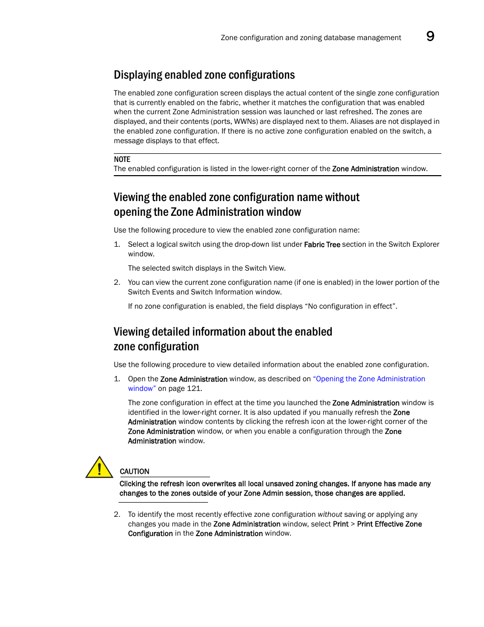Displaying enabled zone configurations | Dell POWEREDGE M1000E User Manual | Page 163 / 310