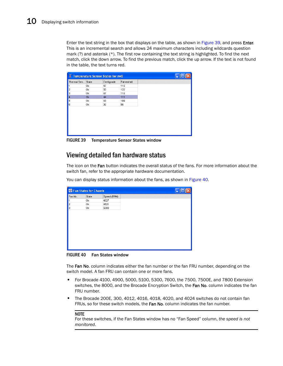 Viewing detailed fan hardware status, Figure 39, Figure 40 | Dell POWEREDGE M1000E User Manual | Page 170 / 310