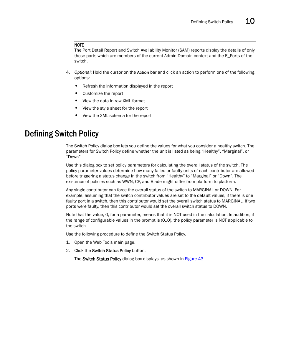 Defining switch policy | Dell POWEREDGE M1000E User Manual | Page 173 / 310