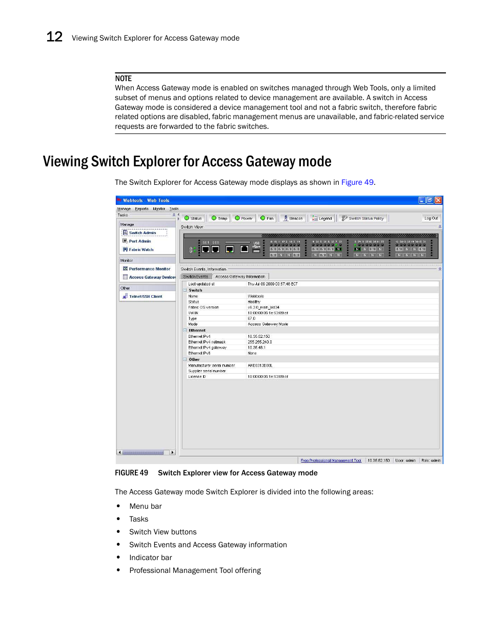 Viewing switch explorer for access gateway mode, Figure 49 | Dell POWEREDGE M1000E User Manual | Page 188 / 310