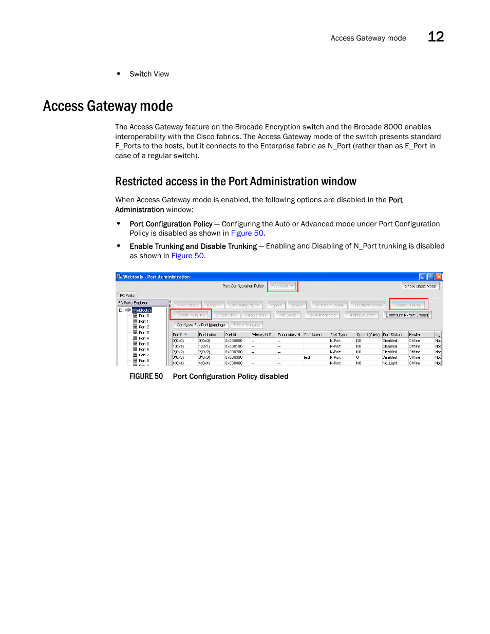 Access gateway mode, Figure 50, Port | Dell POWEREDGE M1000E User Manual | Page 189 / 310