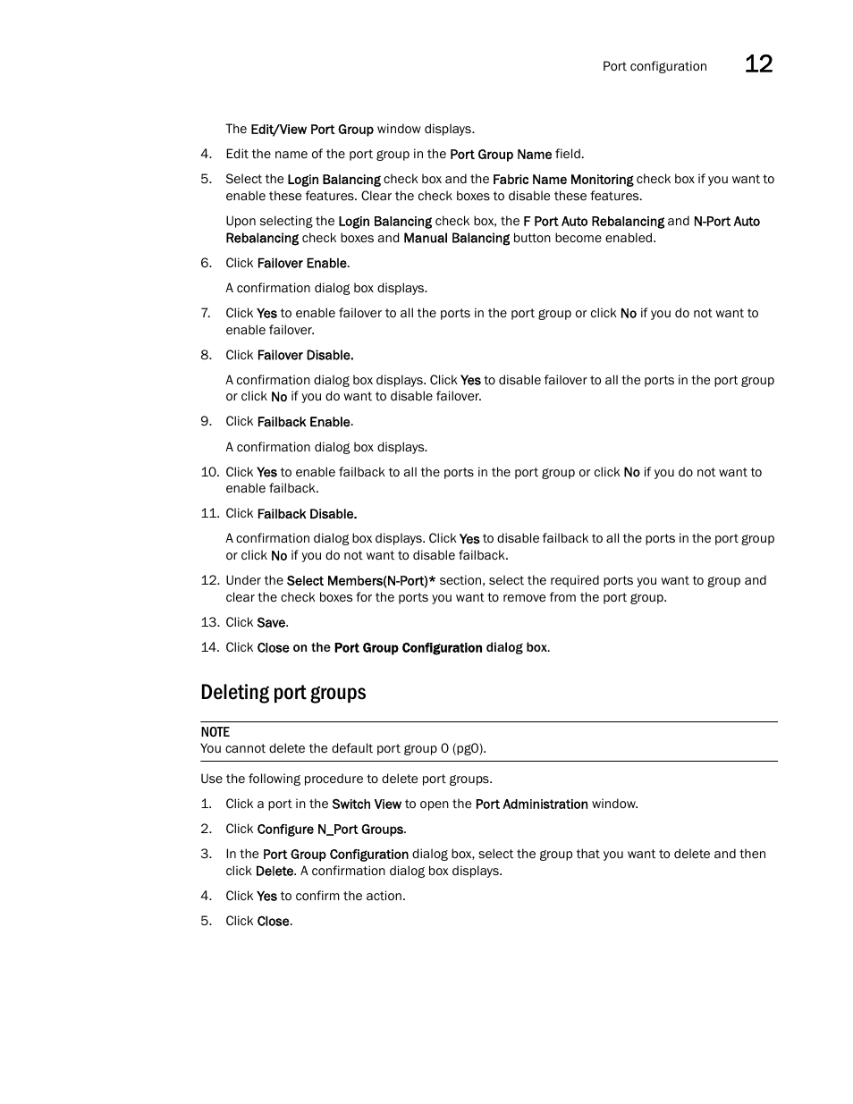 Deleting port groups | Dell POWEREDGE M1000E User Manual | Page 193 / 310