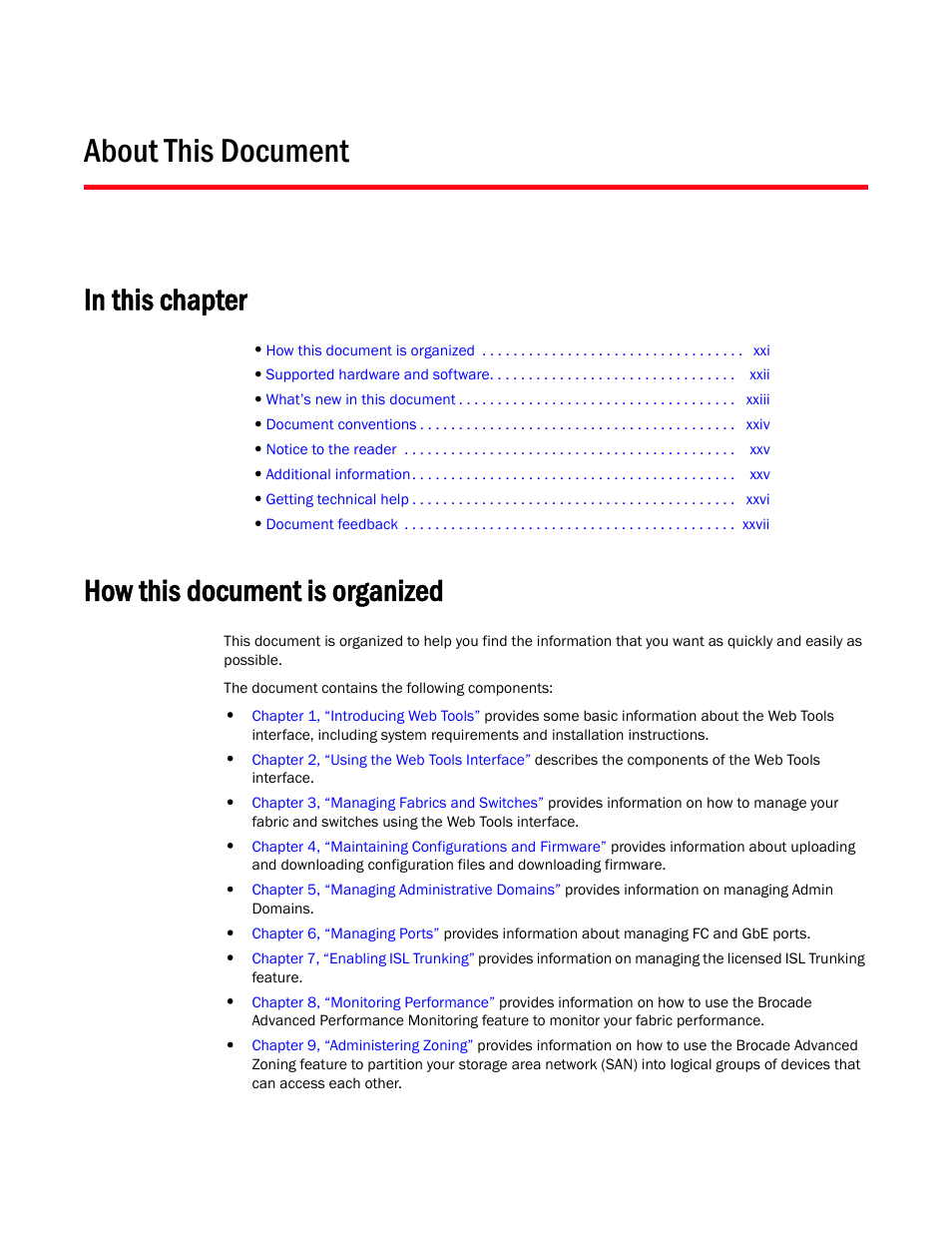 About this document, In this chapter, How this document is organized | Dell POWEREDGE M1000E User Manual | Page 21 / 310