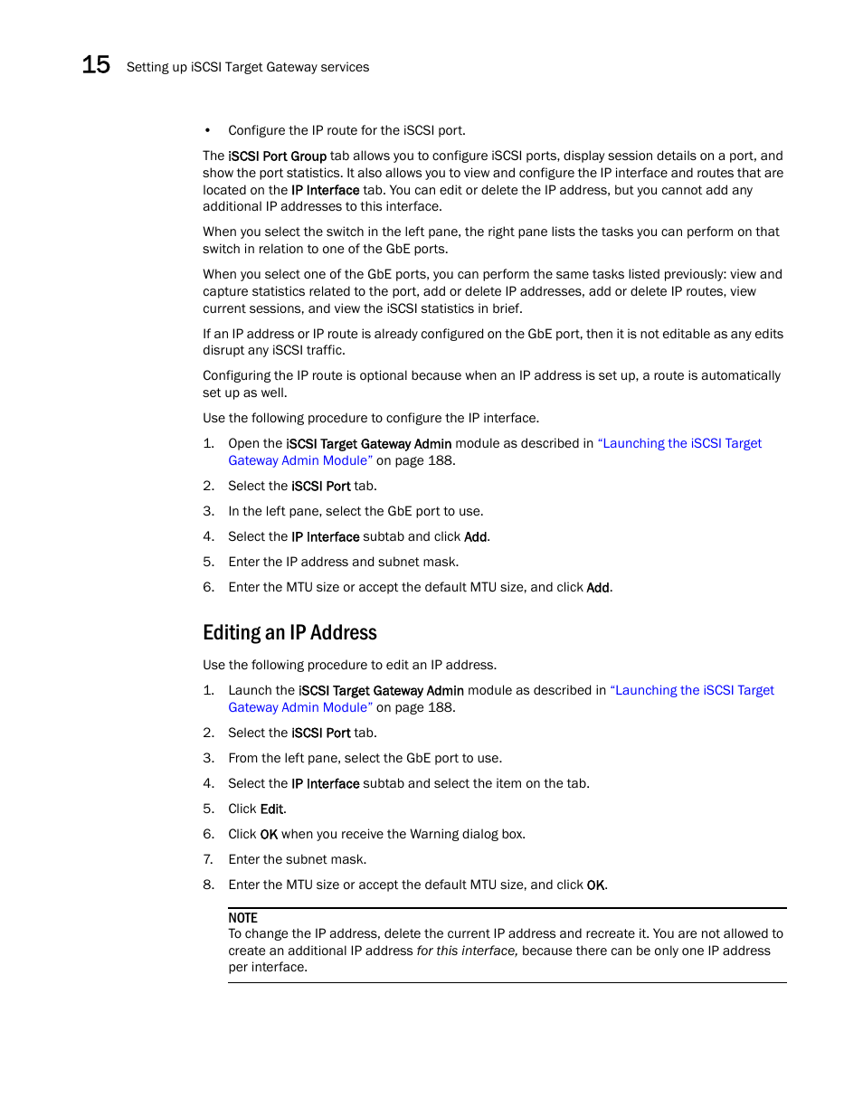 Editing an ip address | Dell POWEREDGE M1000E User Manual | Page 218 / 310