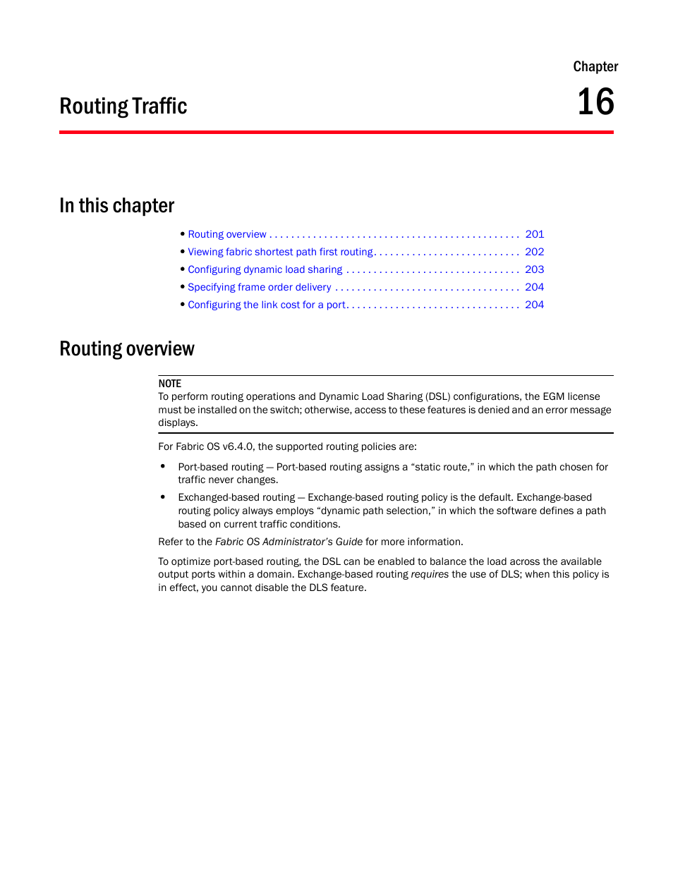 Routing traffic, In this chapter, Routing overview | Chapter 16, Chapter 16, “routing traffic | Dell POWEREDGE M1000E User Manual | Page 229 / 310